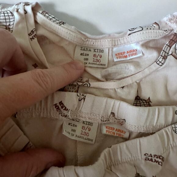 Zara Disco Cat Pajamas - Pink - Size 8/9 Years - Two Piece - Picture 4 of 4